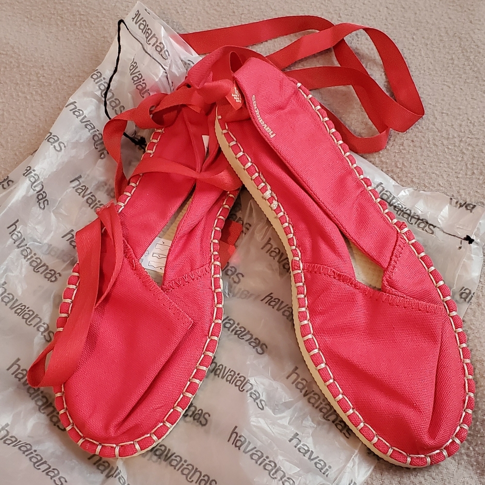 Havaianas Slim Lace Up Espadrille NWT